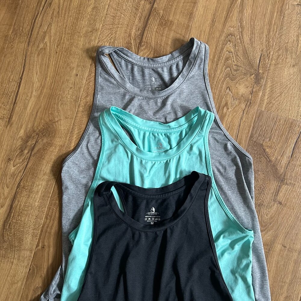IcyZone Athletic Tanks Set of 3 Size M Like-New